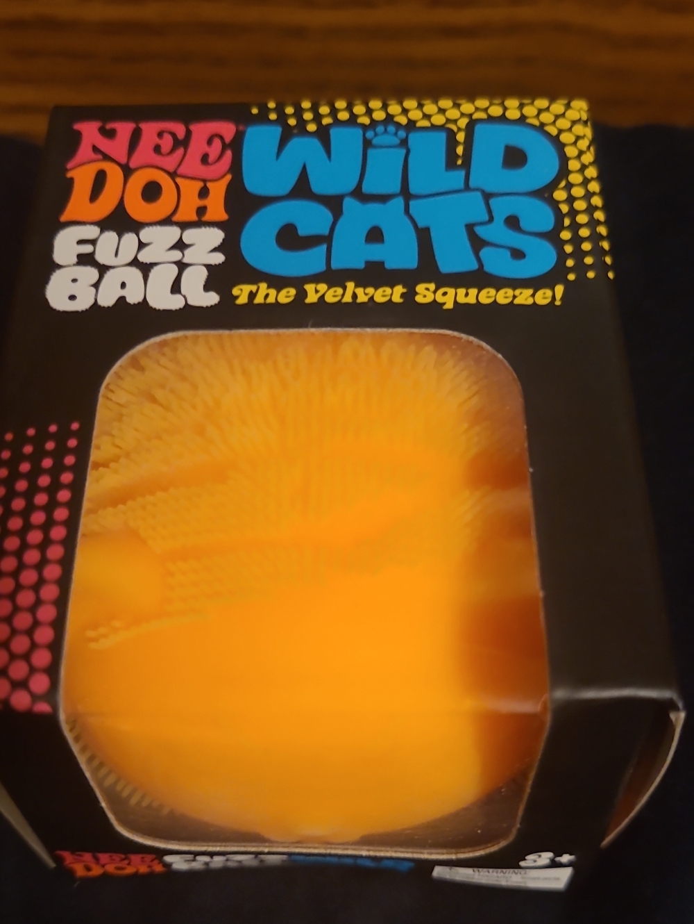NeeDoh Wild Cats Fuzz Ball- Orange